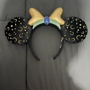 Princess Jasmine Black and Gold Starry Mouse Ears Headband
